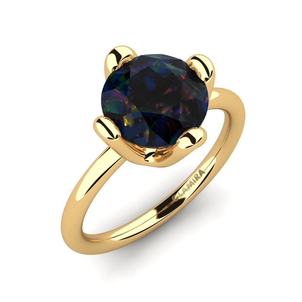 Opalo Negro Anillo de compromiso Loredana 3.0 crt