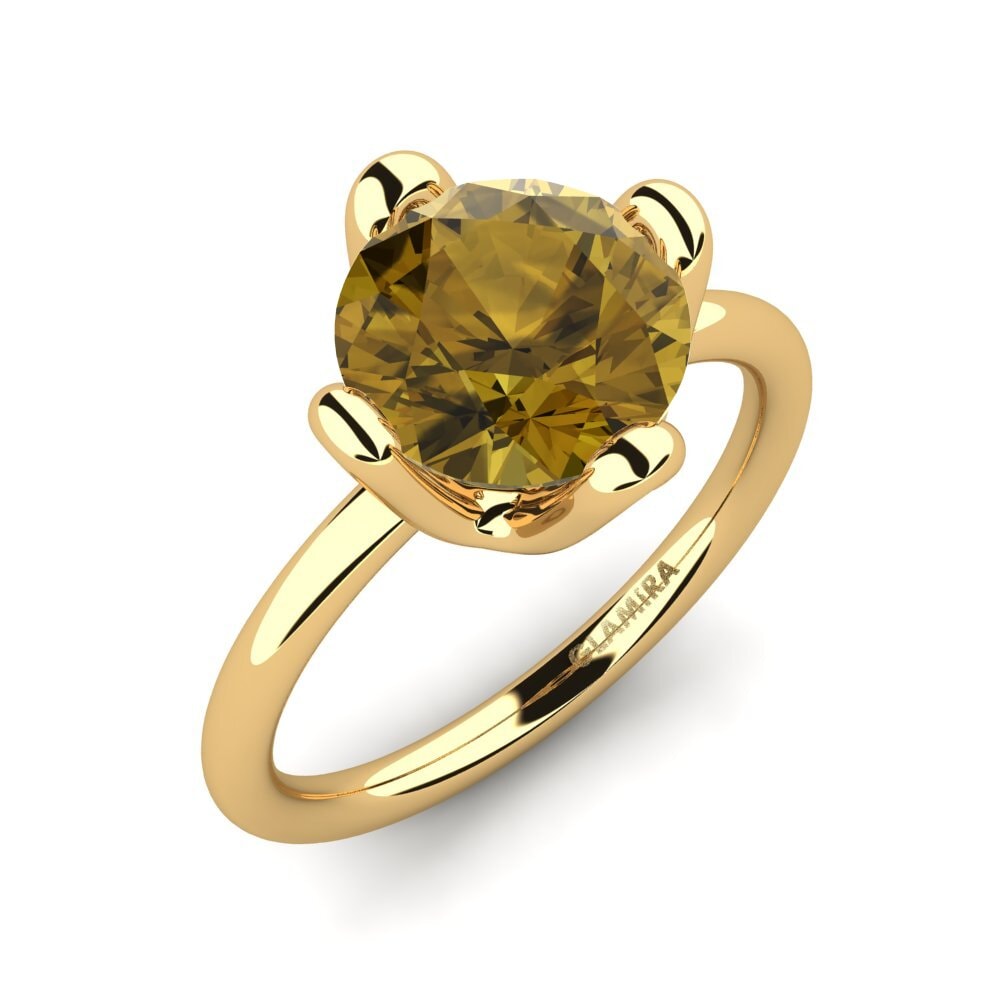 Brown Zircon Engagement Ring Loredana 3.0 crt