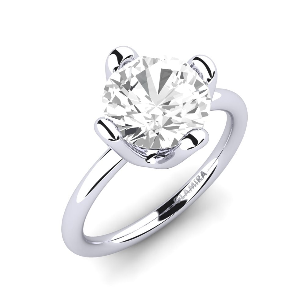 925 Prata de lei diamante-safira Anel de Noivado Loredana 3.0 crt