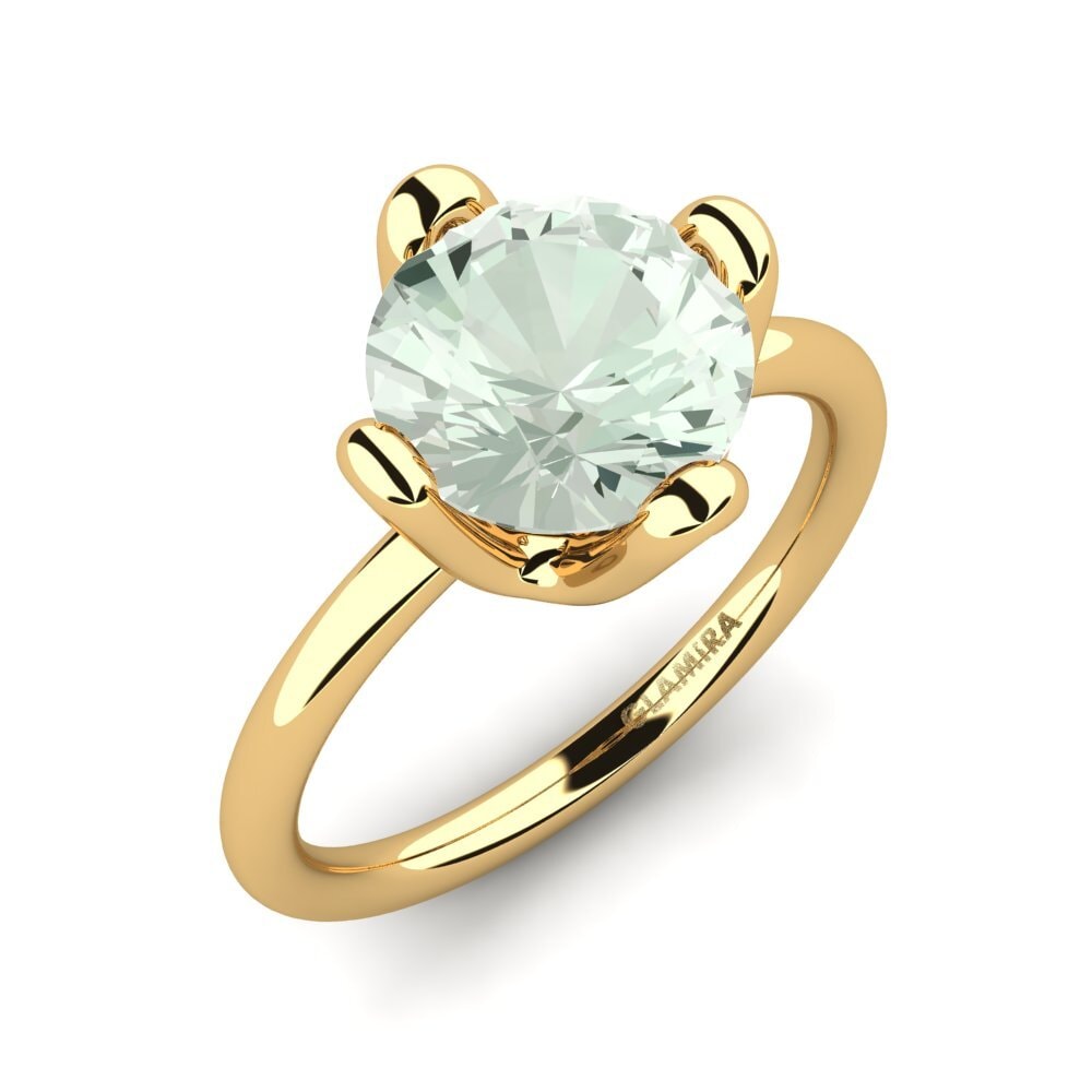 Green Amethyst Engagement Ring Loredana 3.0 crt