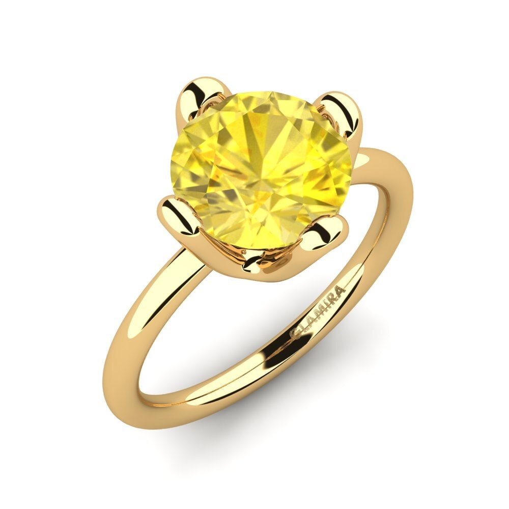Yellow Sapphire Engagement Ring Loredana 3.0 crt