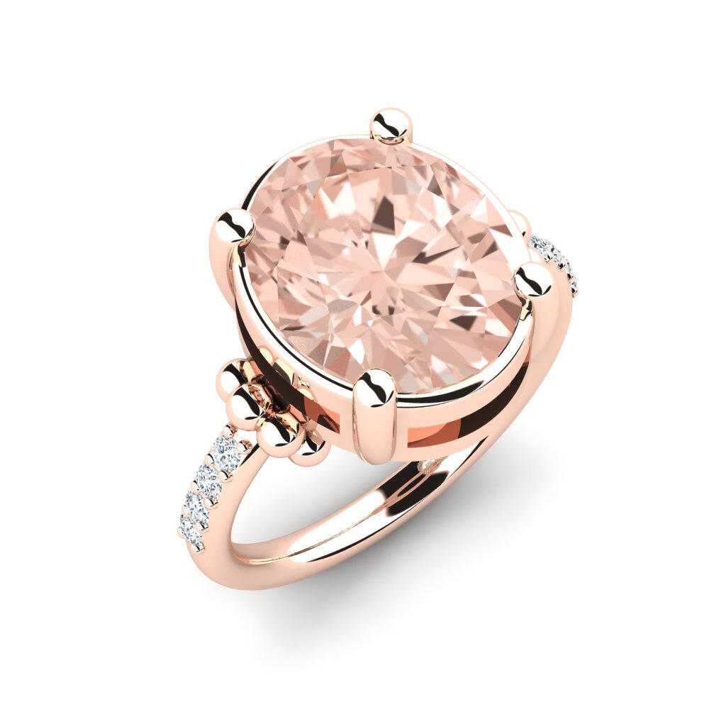 14ct Rose Gold Morganite Ring Lusiana