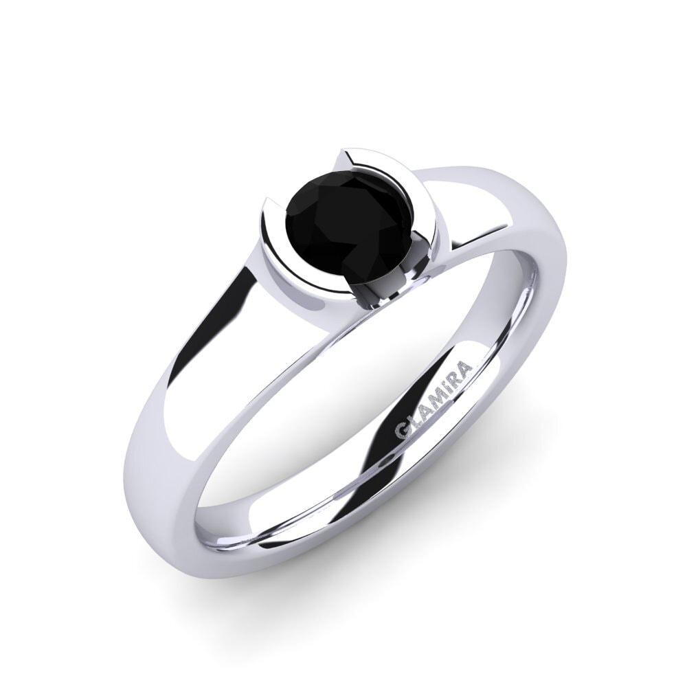 Black Onyx Engagement Ring Sabrina