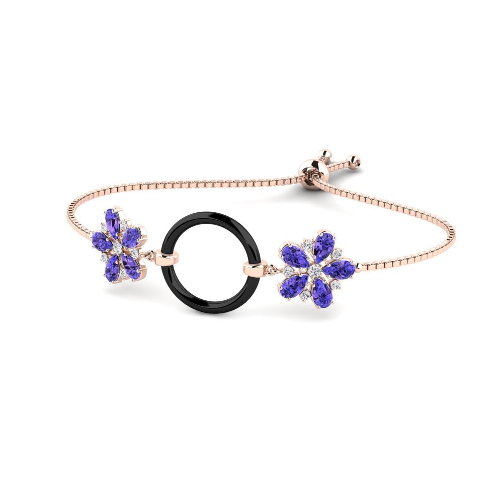 9ct Rose Gold Tanzanite Women's Bracelet Nodine