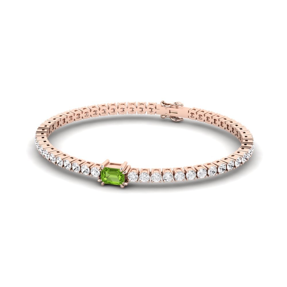 14k Rose Gold Peridot SYLVIE Bracelet Nolosha