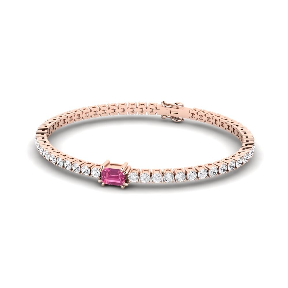 14k Rose Gold Pink Tourmaline SYLVIE Bracelet Nolosha