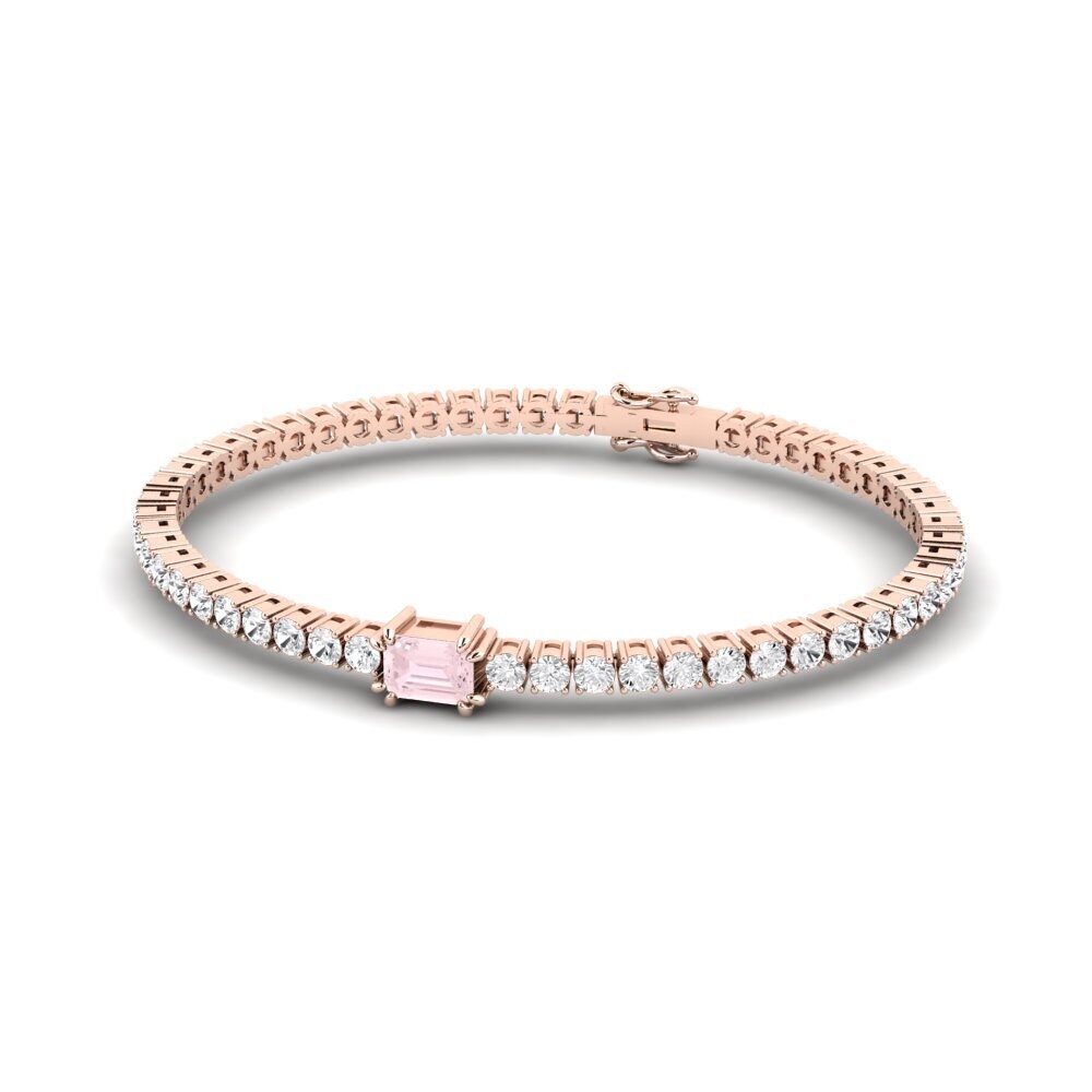 14k Rose Gold Rose Quartz SYLVIE Bracelet Nolosha