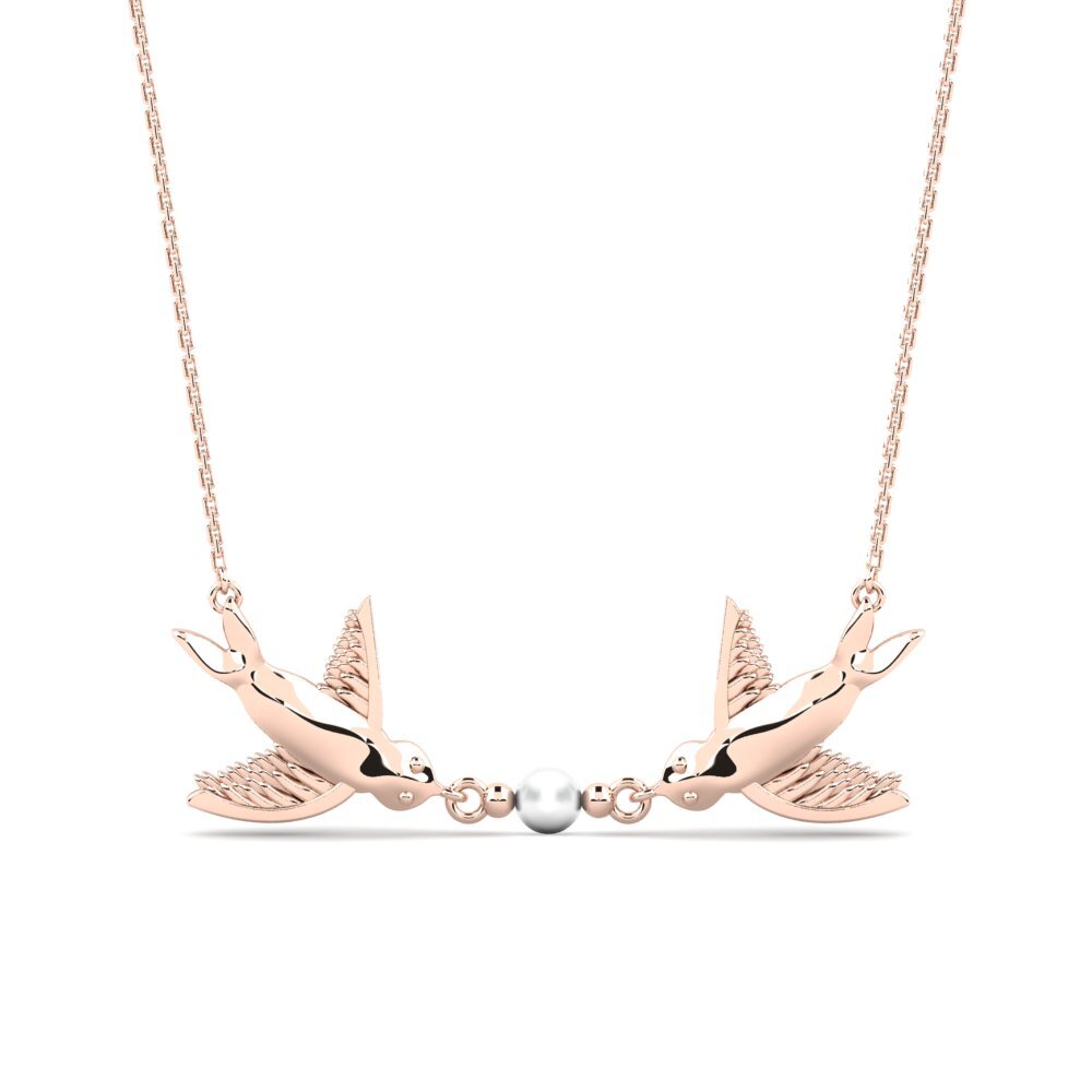 動物 14k レッドゴールド ネックレス