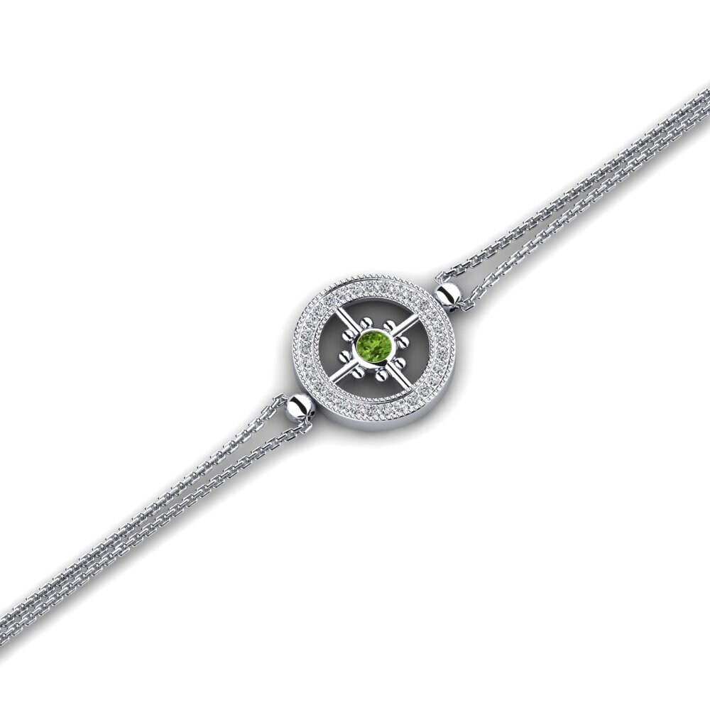 18k White Gold Peridot Women's Bracelet Norden