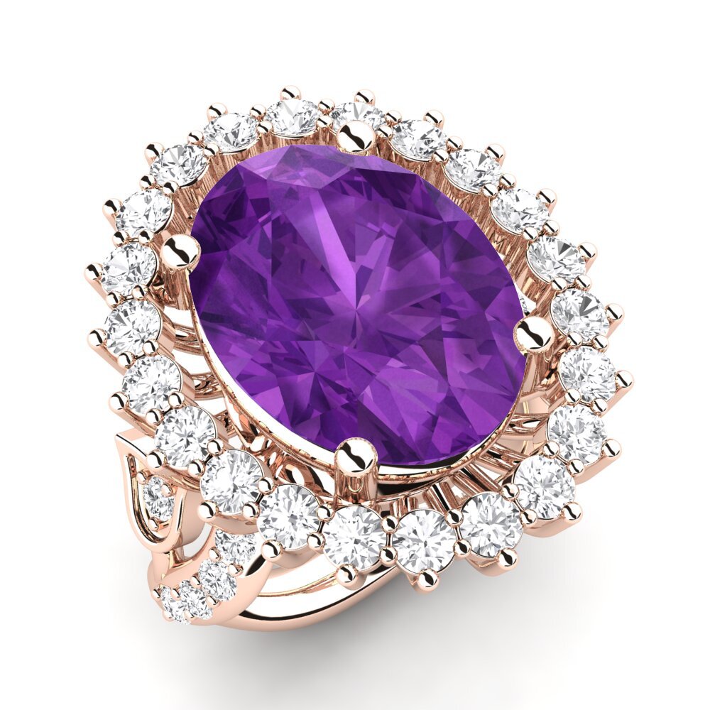 14k Rose Gold Amethyst Ring Noreen