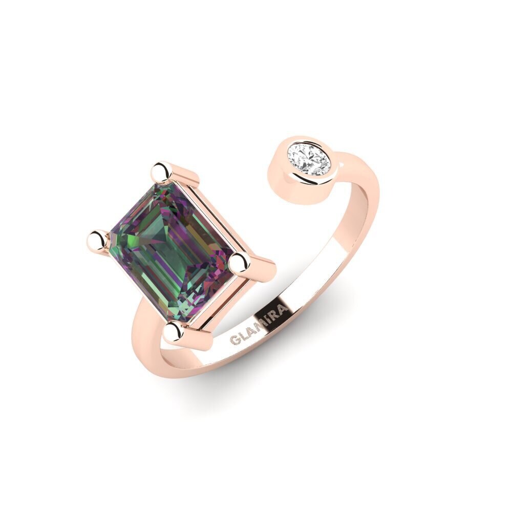 14k Rose Gold Mystic Topaz SYLVIE Ring Norho
