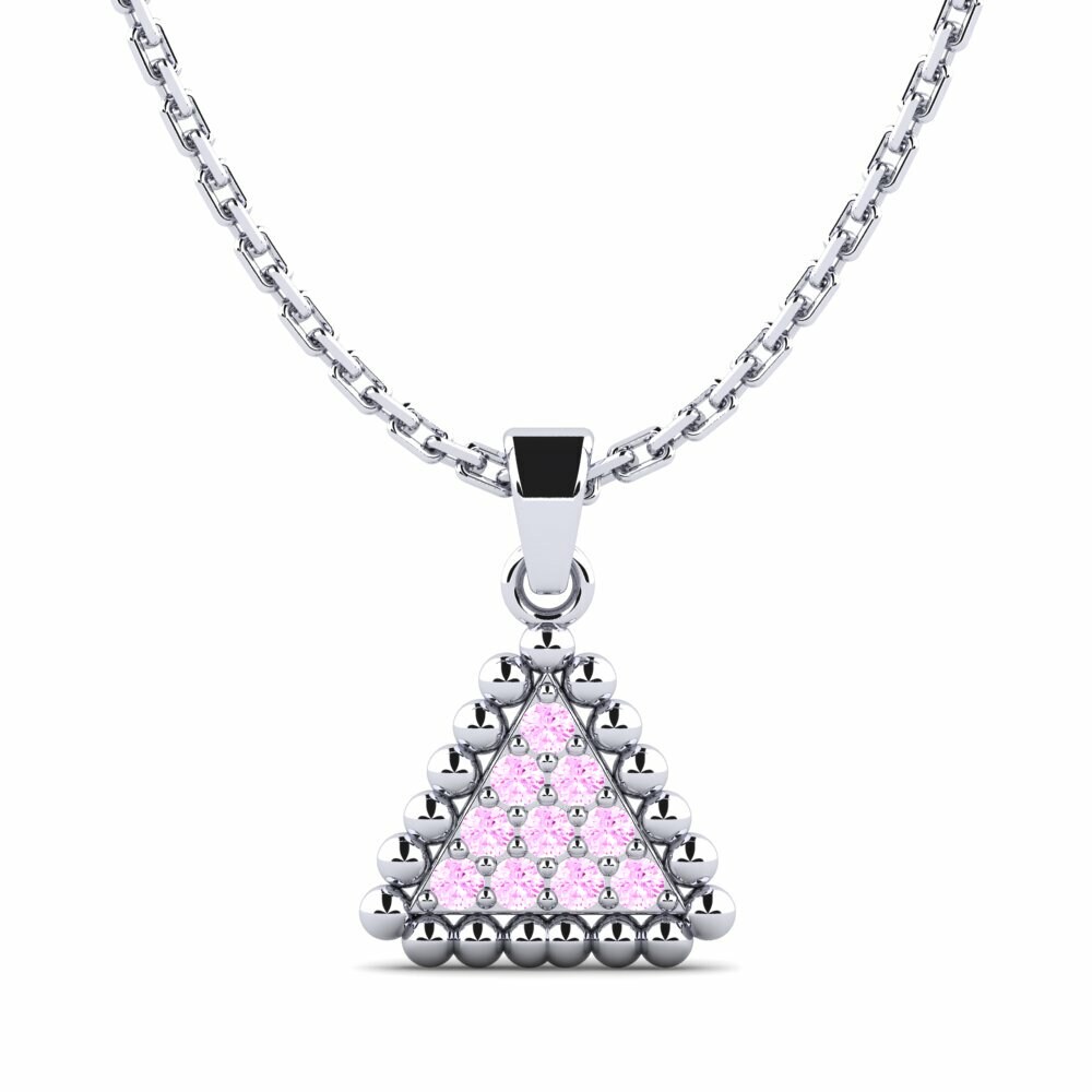 Roze Saffier Dames Hanger Notabilite
