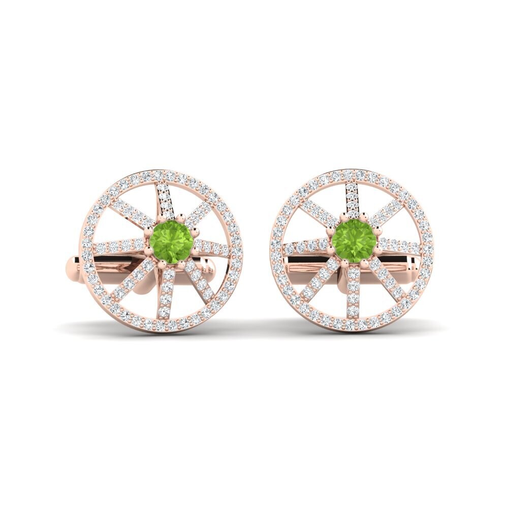 14ct Rose Gold Peridot Cufflink Nour