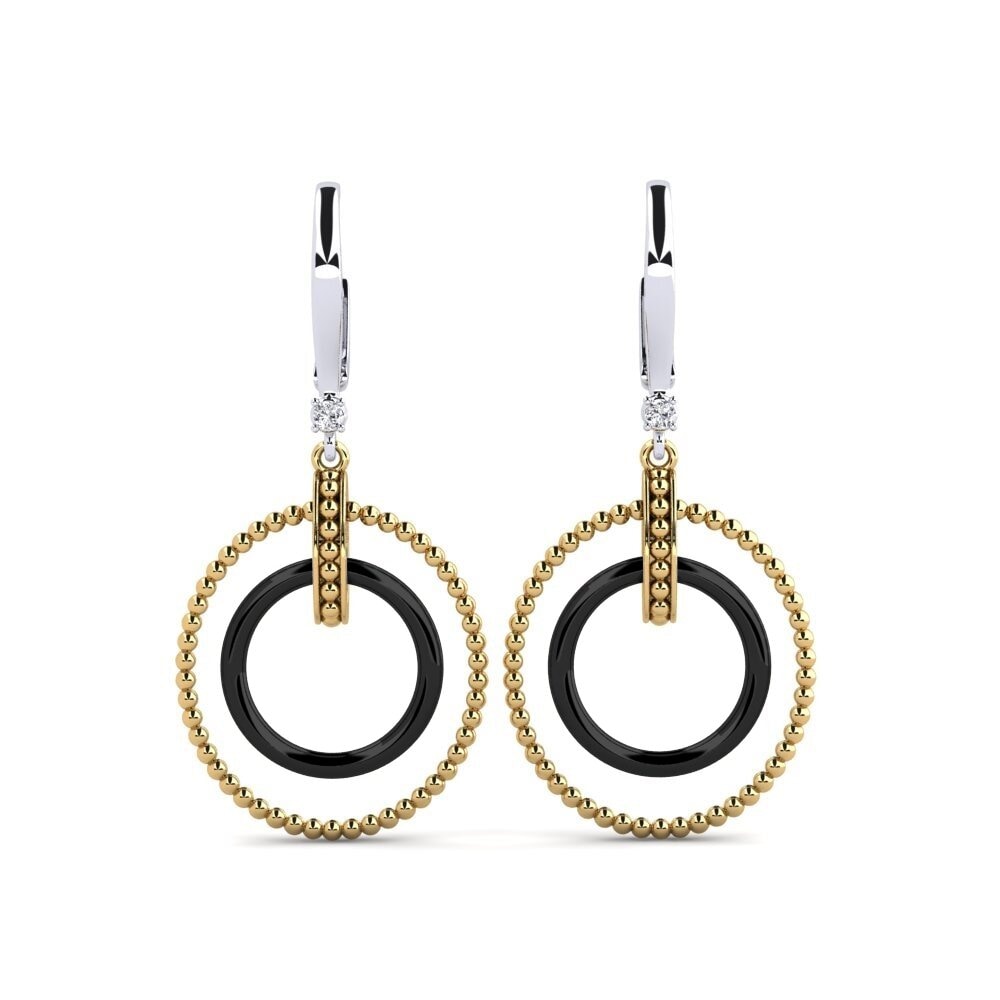 18ct Yellow & White Gold Lab Grown Diamond Women's Earring Nowell