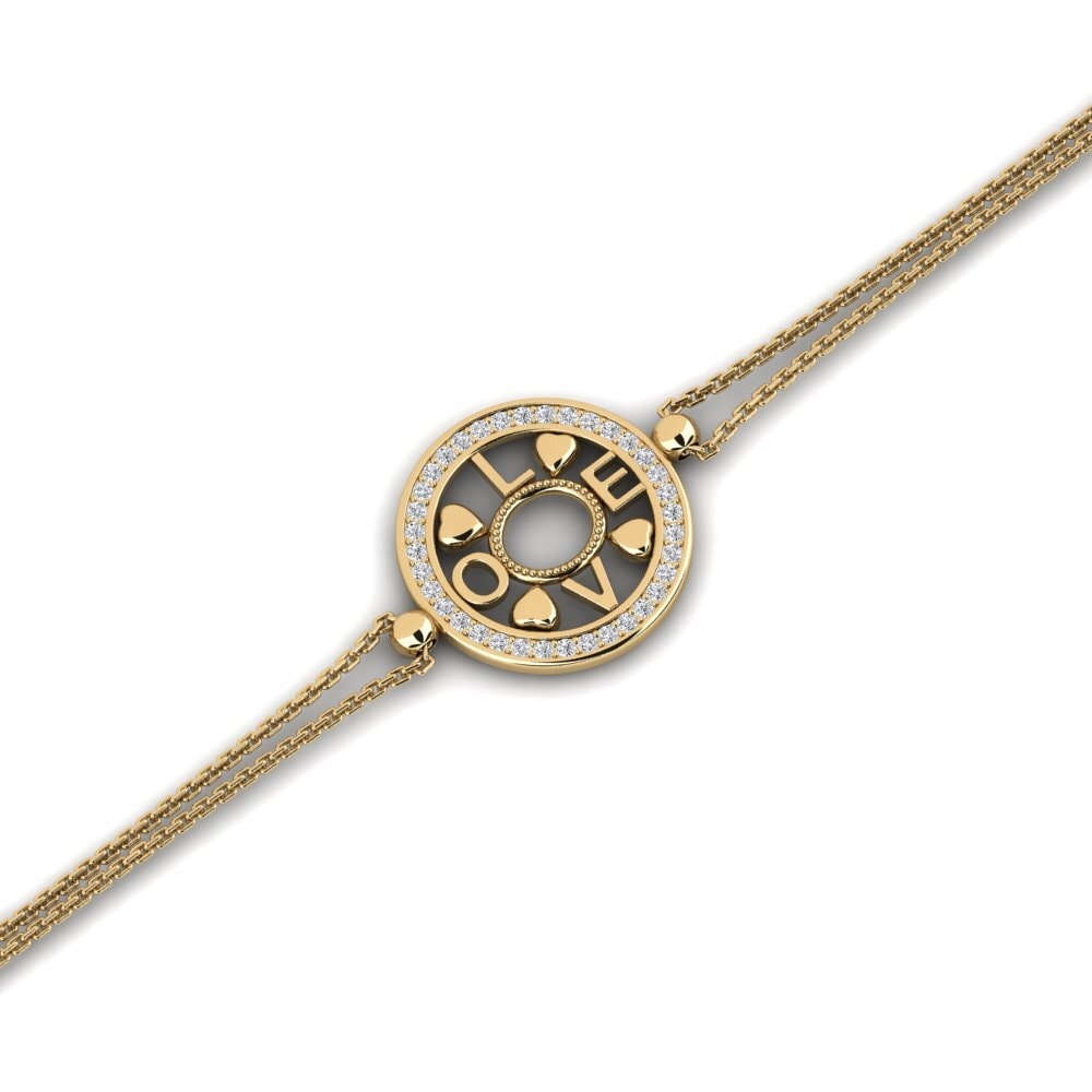 14ct Yellow Gold Lab Grown Diamond Women's Bracelet Nowt