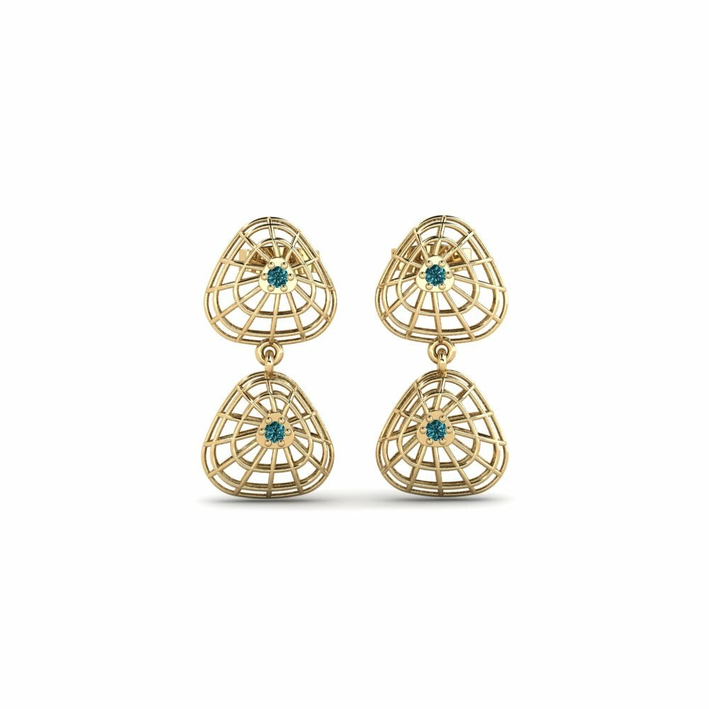 Or Jaune 14k Boucle d'oreille femme Nsia