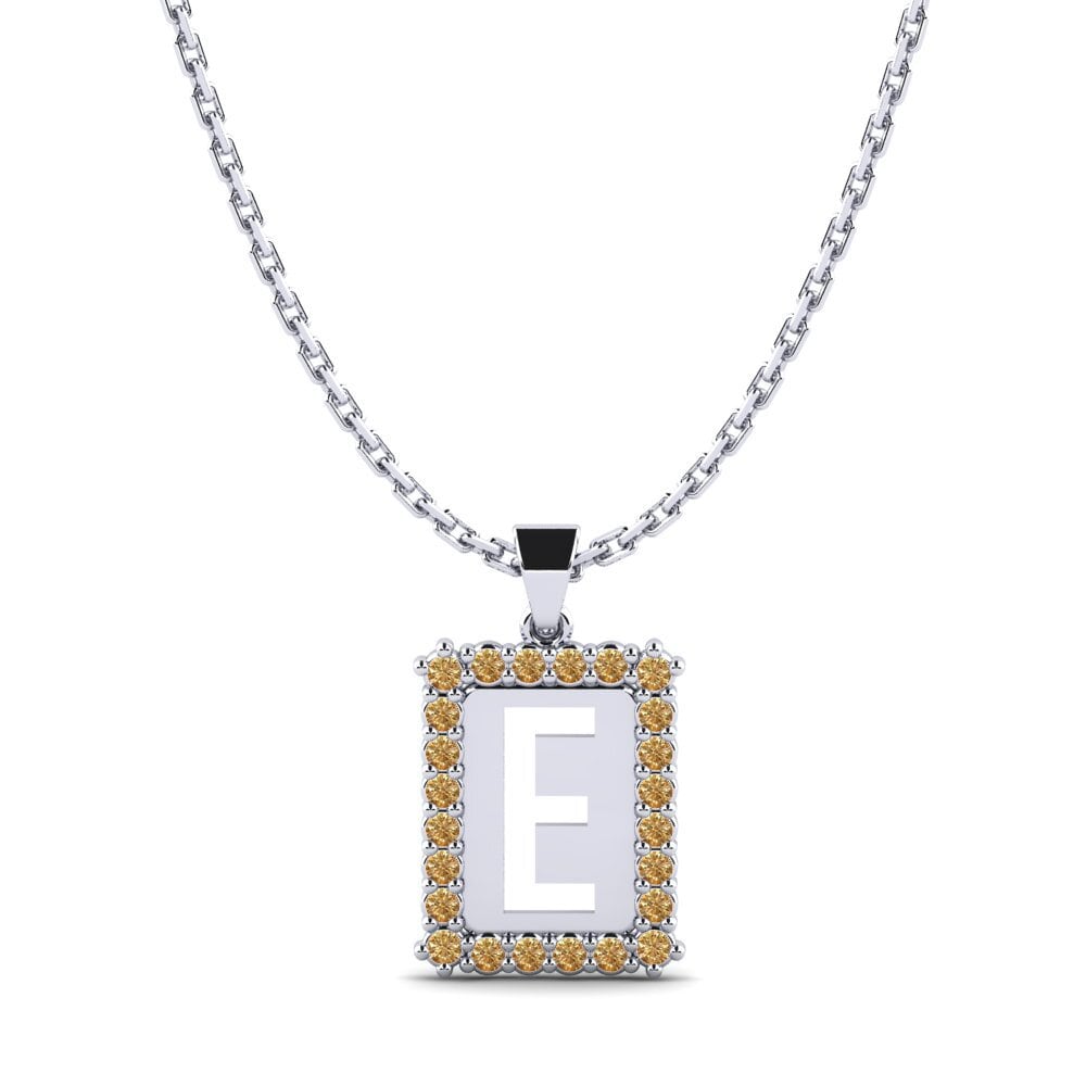 Plata 925 Diamante Marrón Colgante de Mujer Nubia E