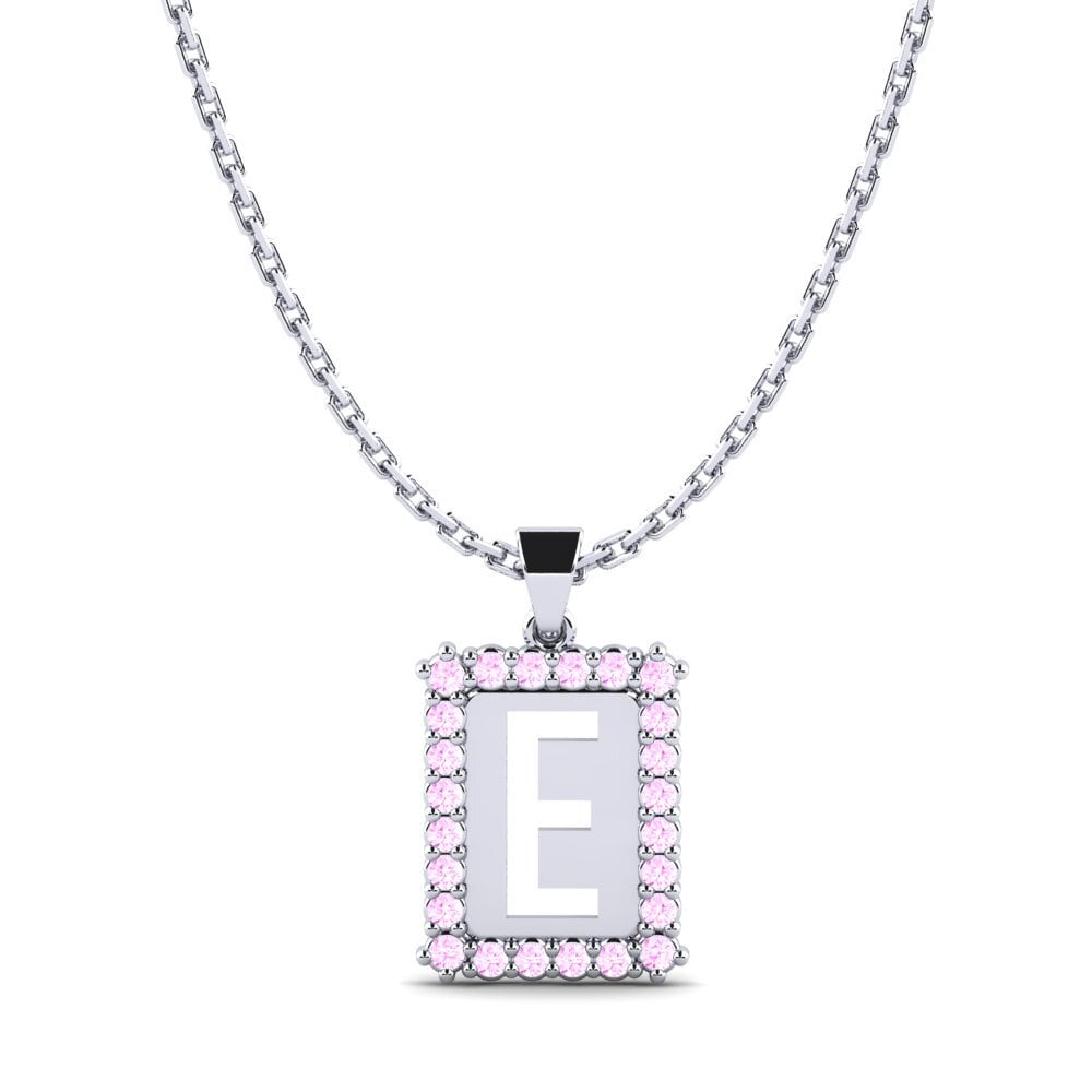 950 Platin Rosa Saphir Damen anhänger Nubia E