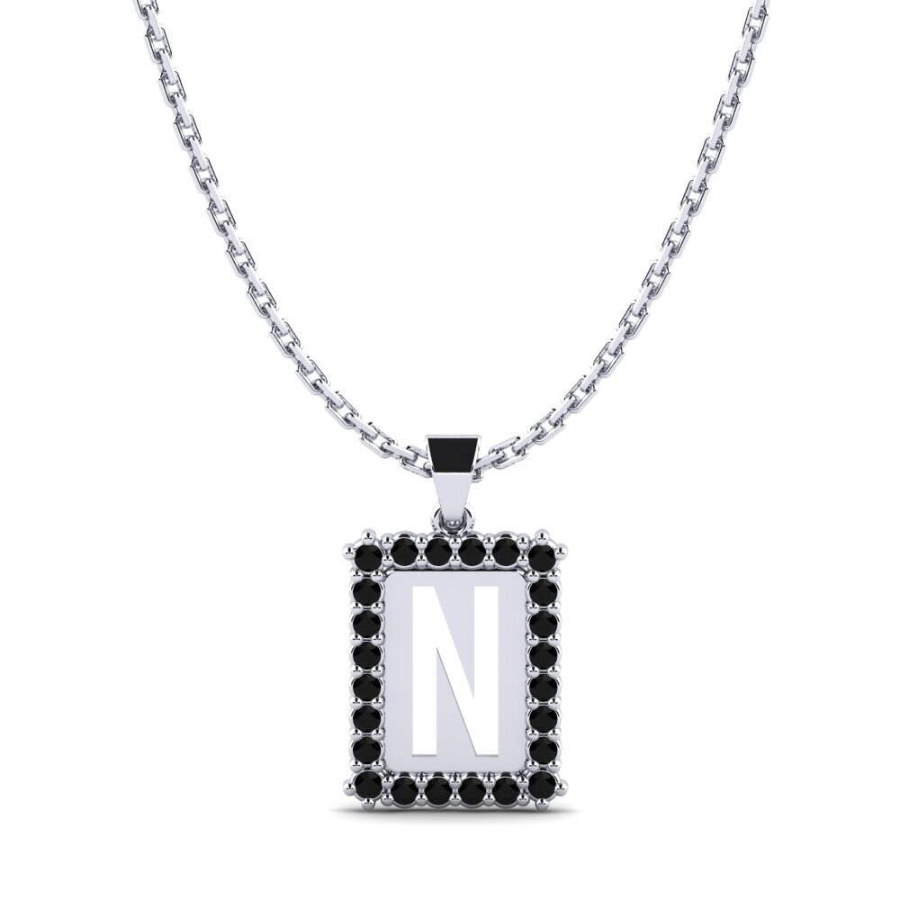 Schwarzer Saphir Damen anhänger Nubia N