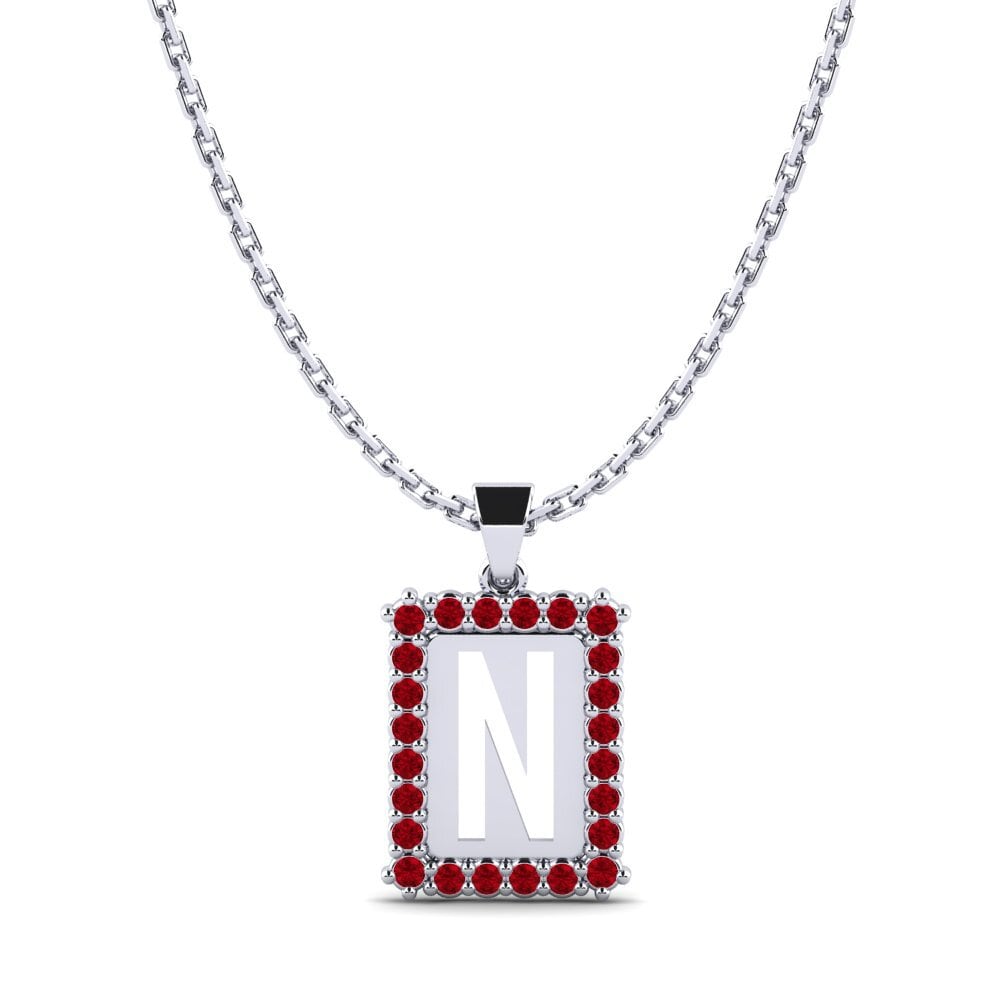 Roter Zirkonia Damen anhänger Nubia N