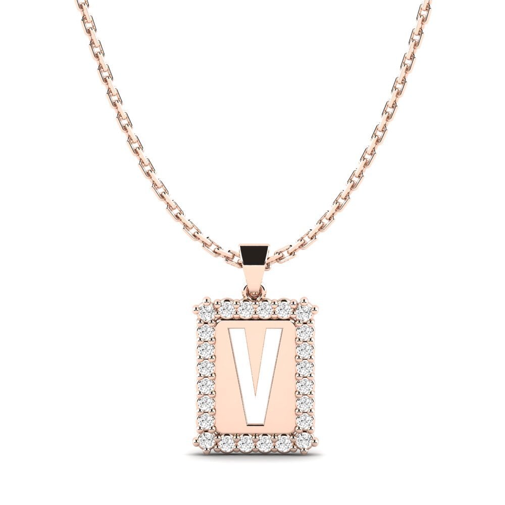 Rotgold 585 Moissanit Damen anhänger Nubia V