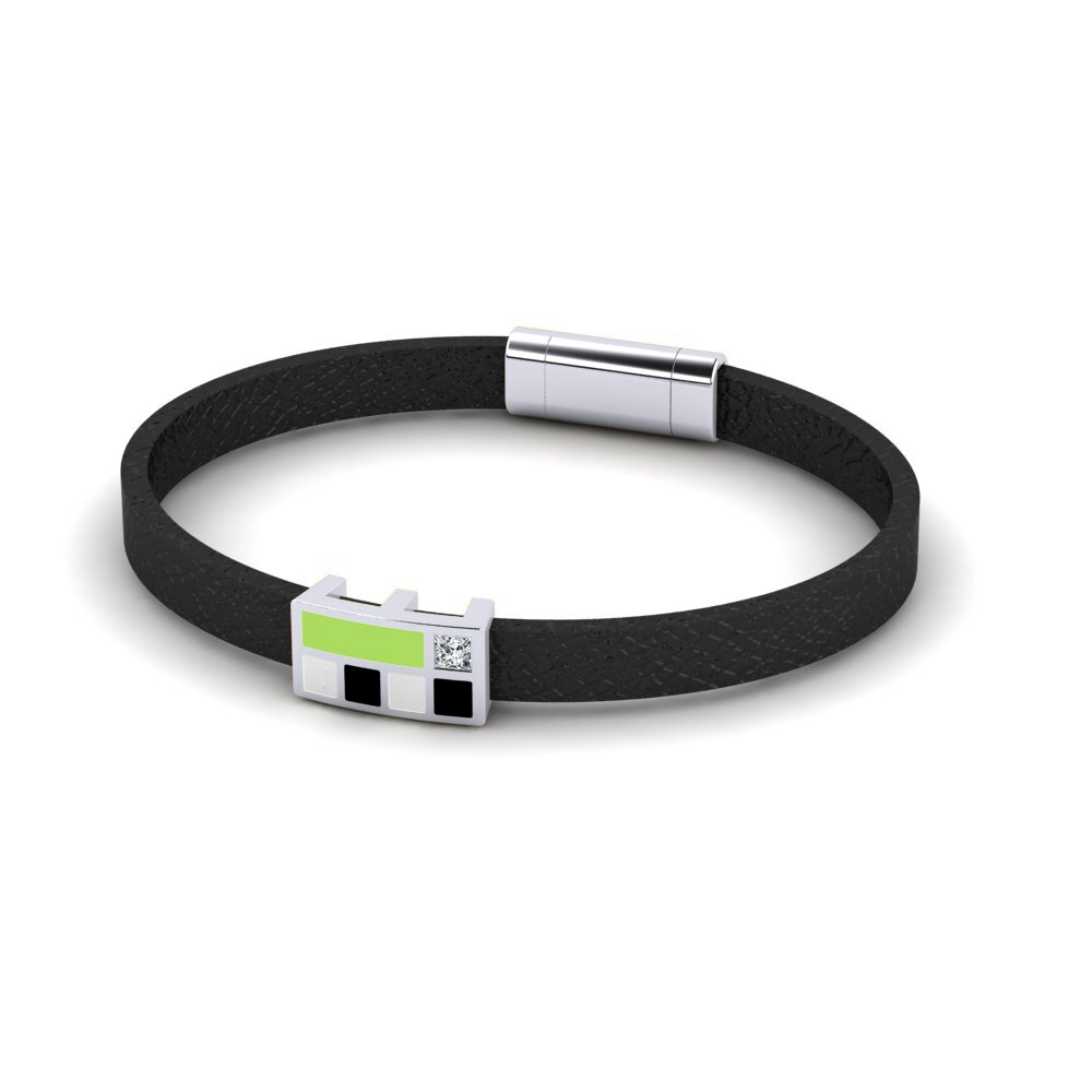 Zirconia Men's Bracelet Nublado