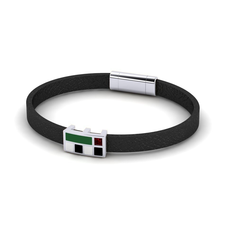 Garnet Men's Bracelet Nublado