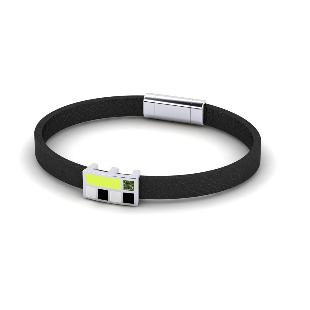Green Sapphire Men's Bracelet Nublado