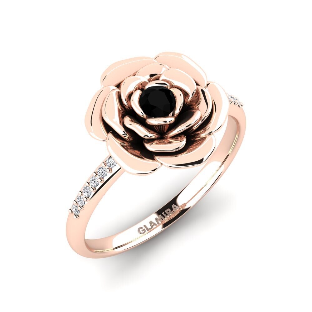 9k Rose Gold Black Onyx Ring Nugul