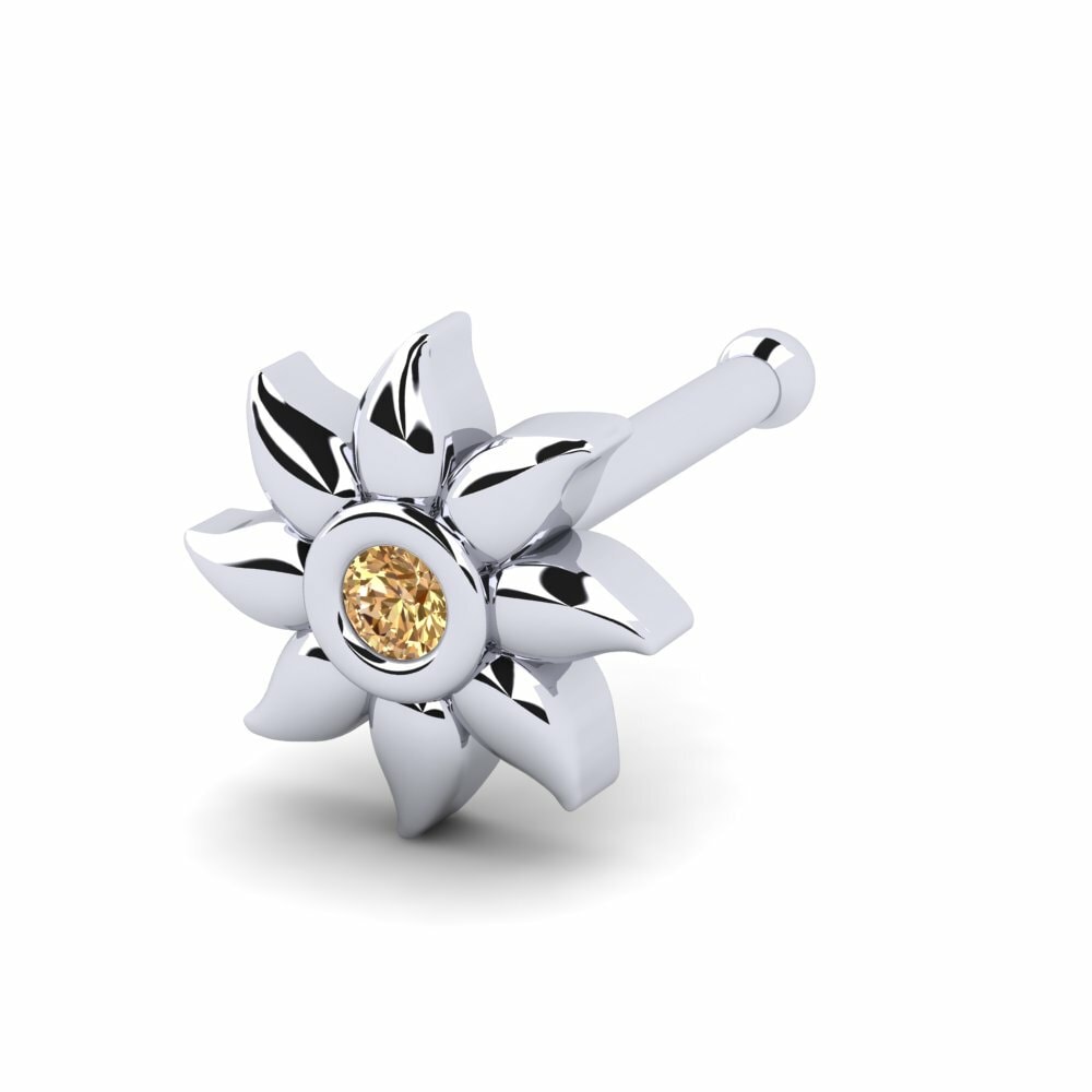 Bruine Diamant Neus Pin Numero