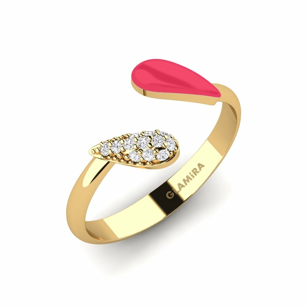 Open Neon Vibes Collection Nuoli 585 Yellow Gold White Sapphire