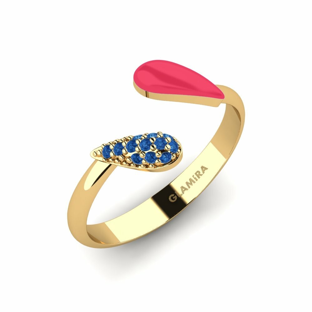 Circonita Azul Oscuro Anillo Nuoli