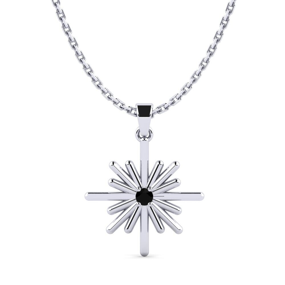 Schwarzer Diamant Damen anhänger Nuque