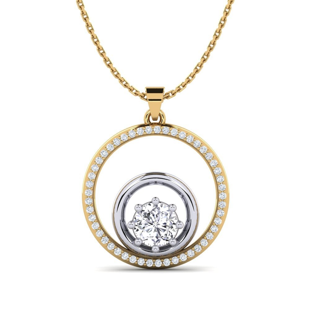 Halskæder Fashion Laboratorieskabt diamant 585 Gult & Hvidguld