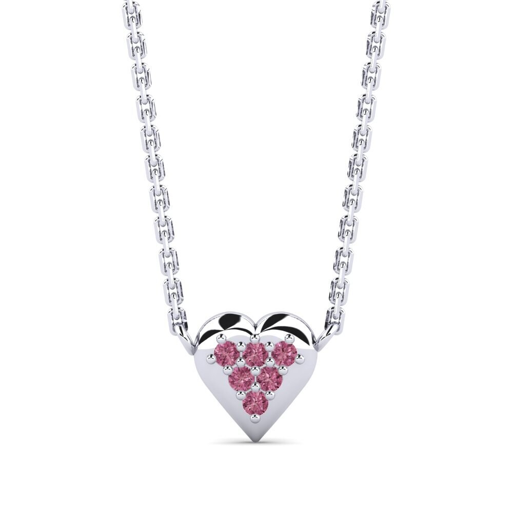 Paladio 950 Rodolita de Granito Collar para Niño Nyenyezi