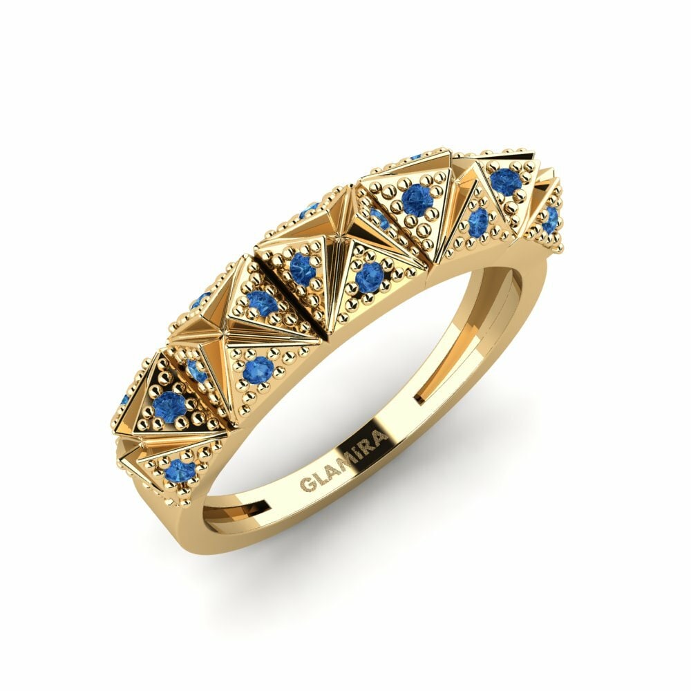 Dark Blue Zirconia Ring Nyuso