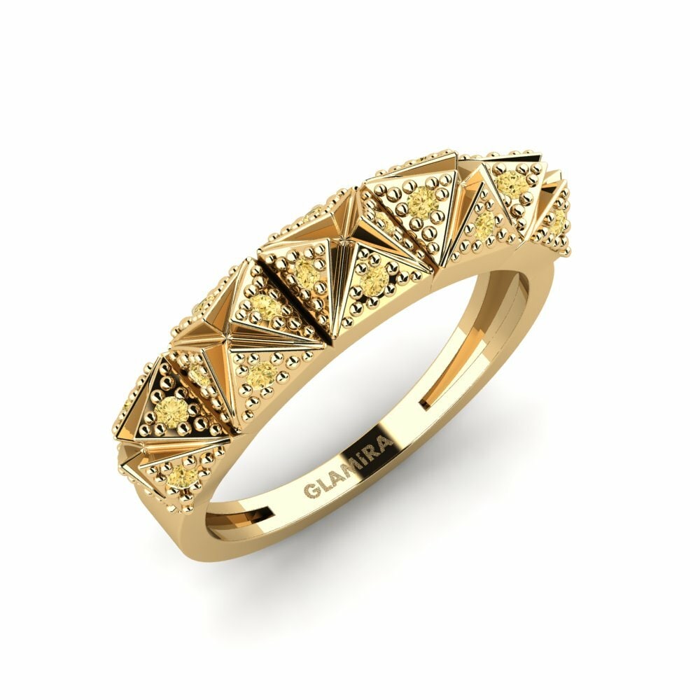 Or Jaune 18k Diamant Jaune Bague Nyuso