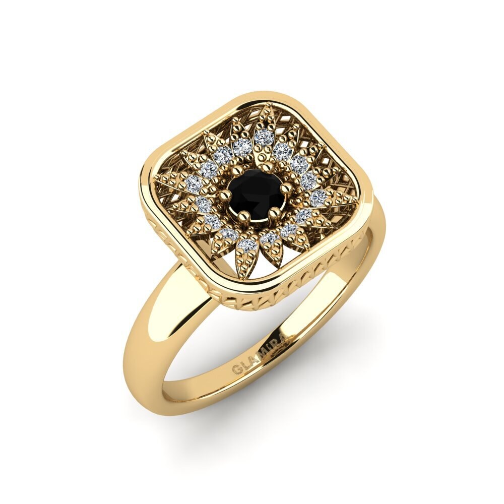 Black Sapphire Ring Oaries