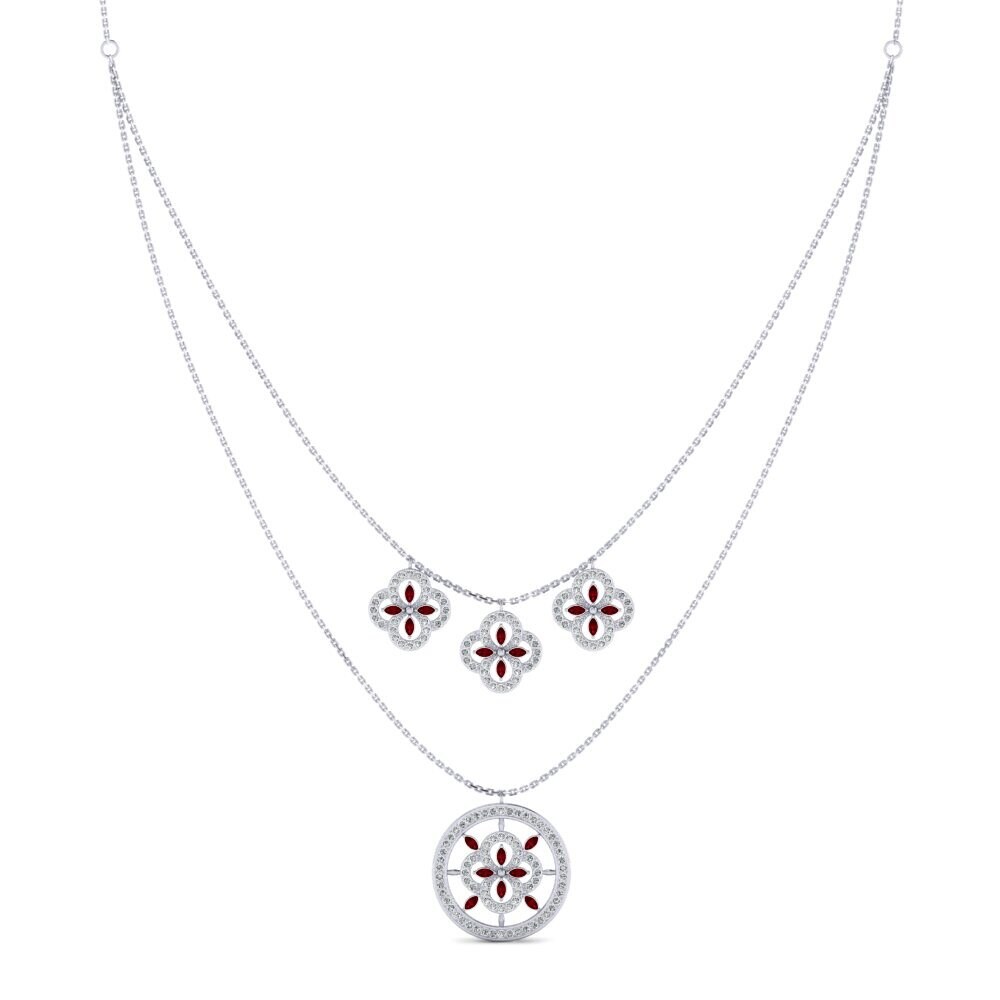Circonita Roja Collar de Mujer Obdal