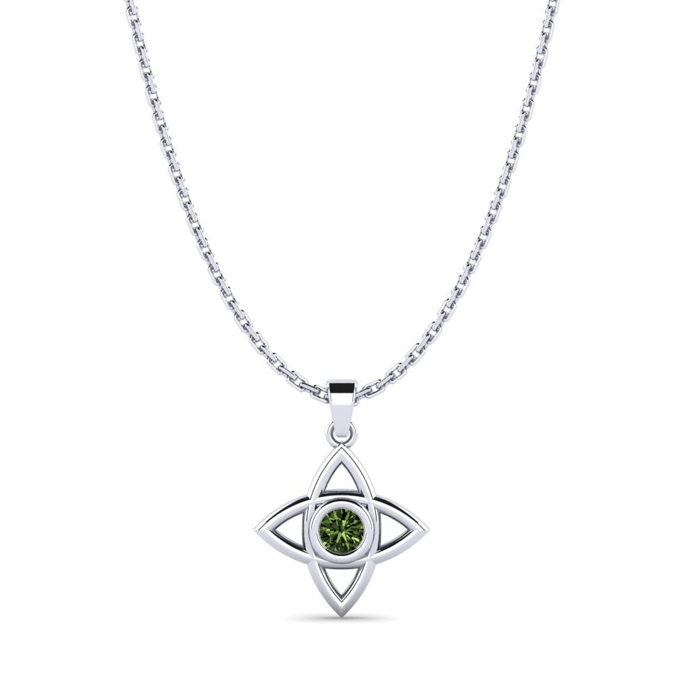 Zafiro Verde Colgante de Mujer Obnubiler