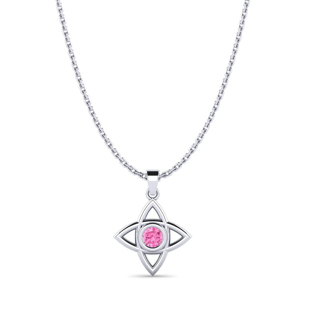 Zafiro Rosado Colgante de Mujer Obnubiler