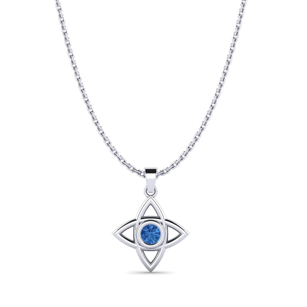 Circonita Azul Oscuro Colgante de Mujer Obnubiler