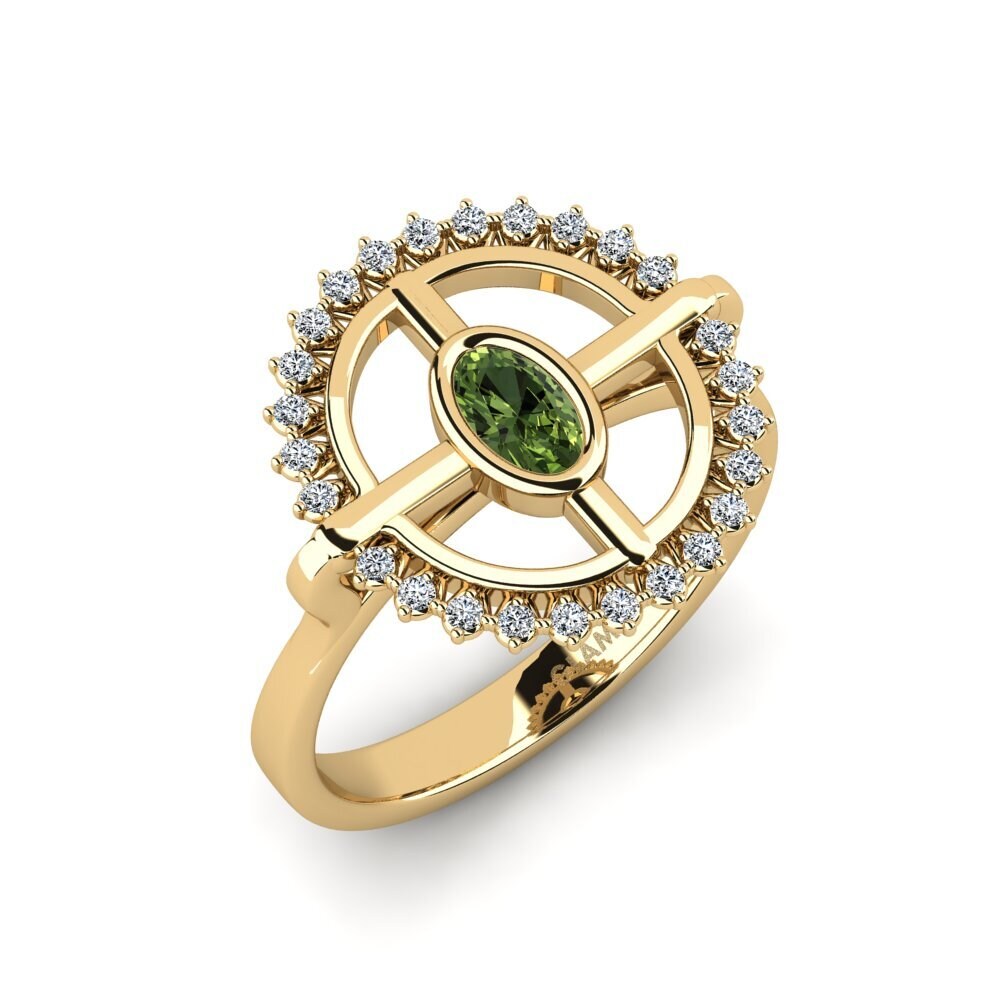 Zafiro Verde Anillo Oburom