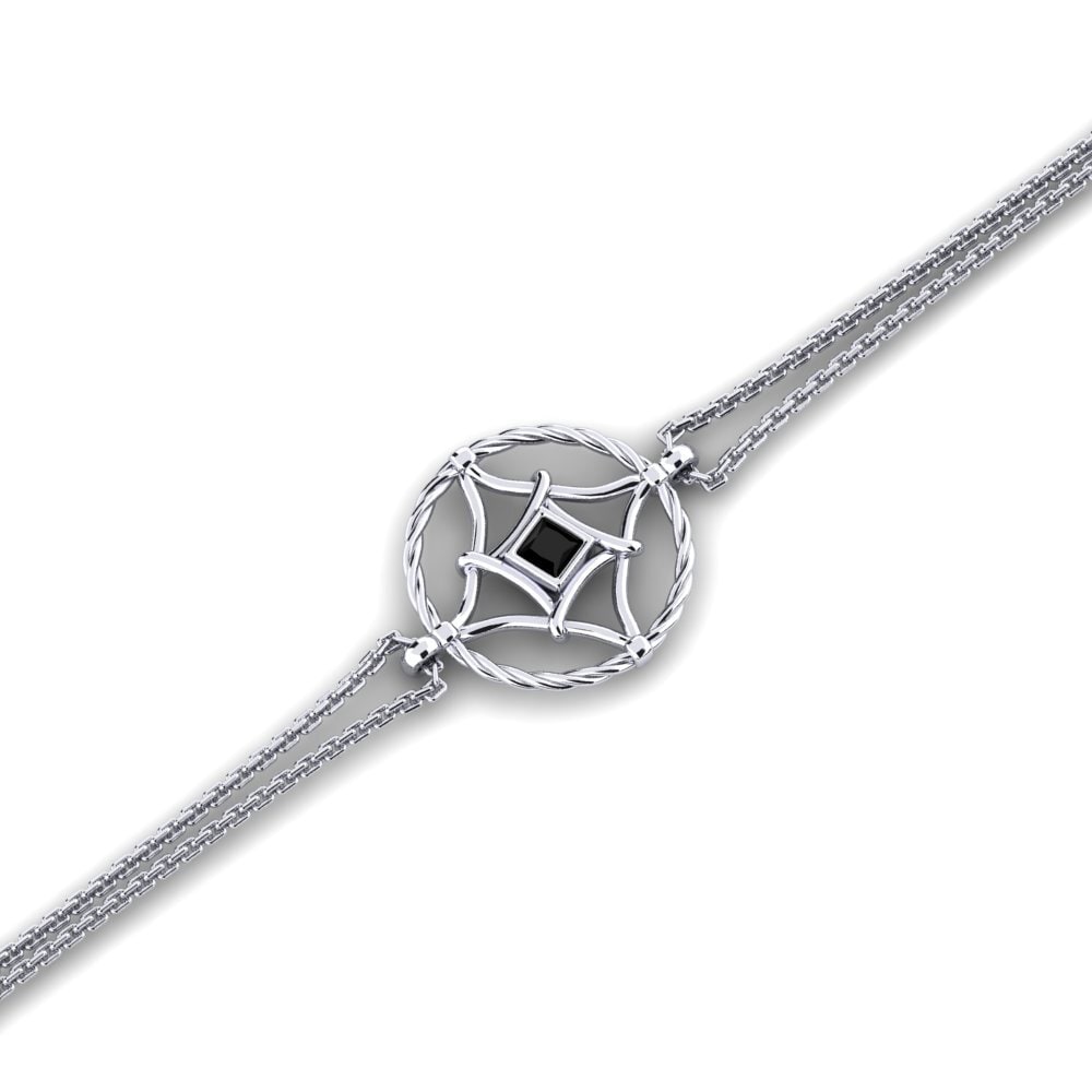 950 Palladium Black Sapphire Women's Bracelet Odalisque