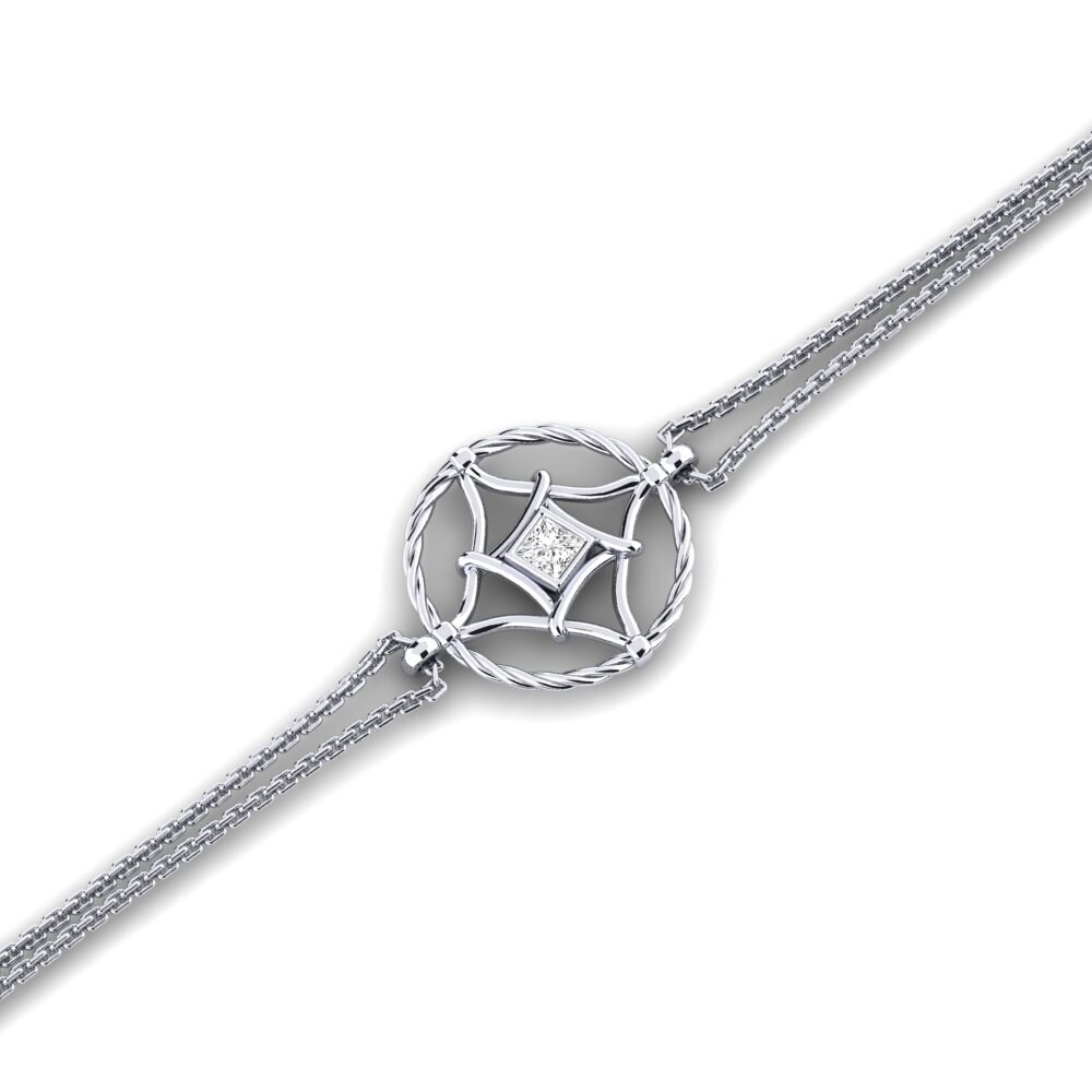 950 Platinum White sapphire Women's Bracelet Odalisque