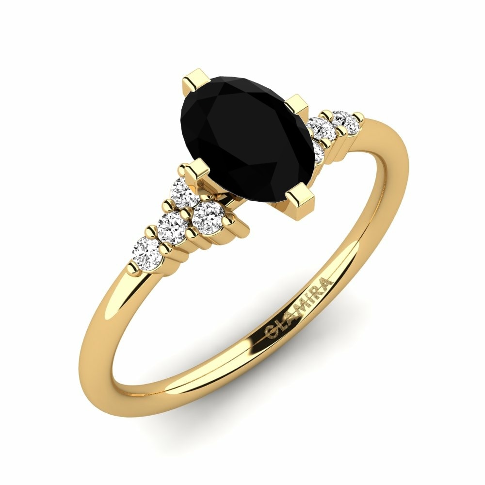 Bague de fiançailles Odelyn Onyx Noir