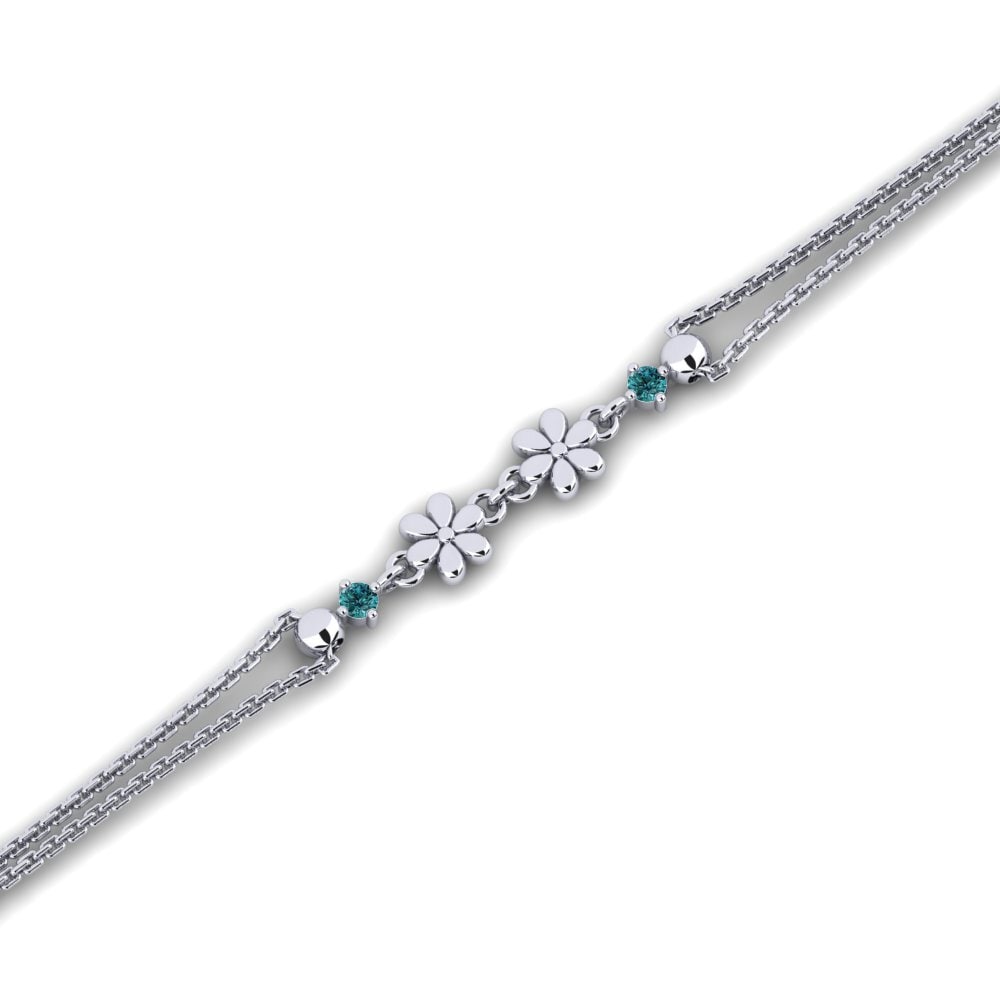Diamant Bleu Bracelet pour femme Odic