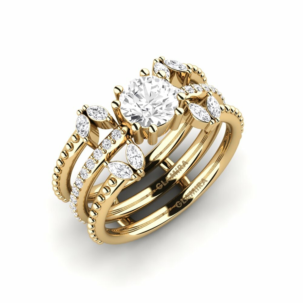 White sapphire Ring Odyng - SET