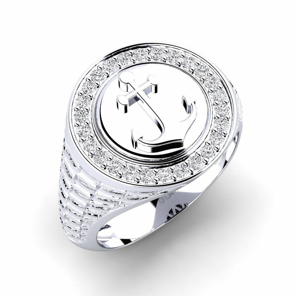 White Silver Men's Ring Ofundi