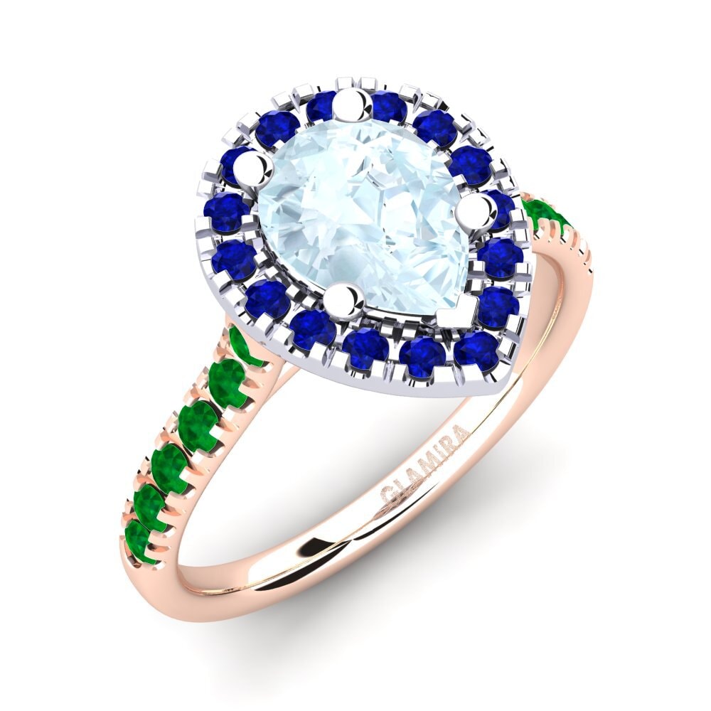 18K Rose & White Gold Engagement Ring Oiffe
